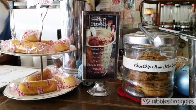 Twinkies and Choc chip cookies at the Parlour Diner